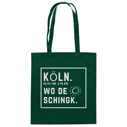 Wo de Sonn schingk - Köln Druck - Baumwolltasche