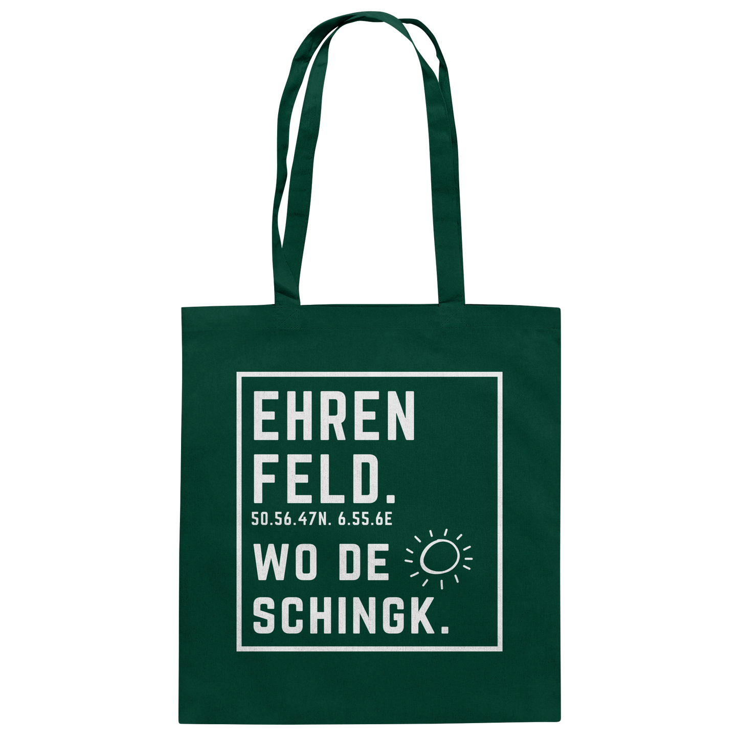 Wo de Sonn schingk - Ehrenfeld Druck - Baumwolltasche
