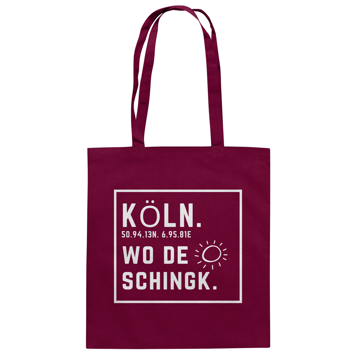 Wo de Sonn schingk - Köln Druck - Baumwolltasche