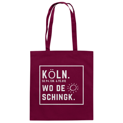 Wo de Sonn schingk - Köln Druck - Baumwolltasche