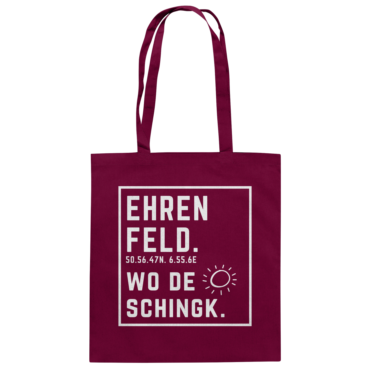 Wo de Sonn schingk - Ehrenfeld Druck - Baumwolltasche