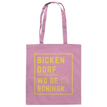 Wo de Sonn schingk - Bickendorf Druck - Baumwolltasche