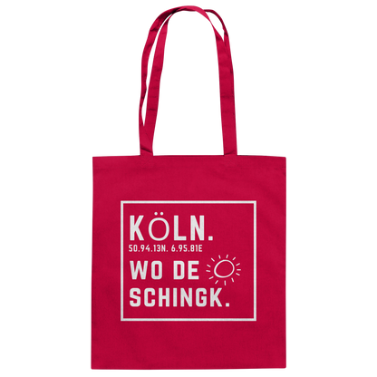 Wo de Sonn schingk - Köln Druck - Baumwolltasche