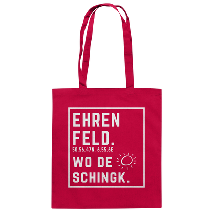 Wo de Sonn schingk - Ehrenfeld Druck - Baumwolltasche