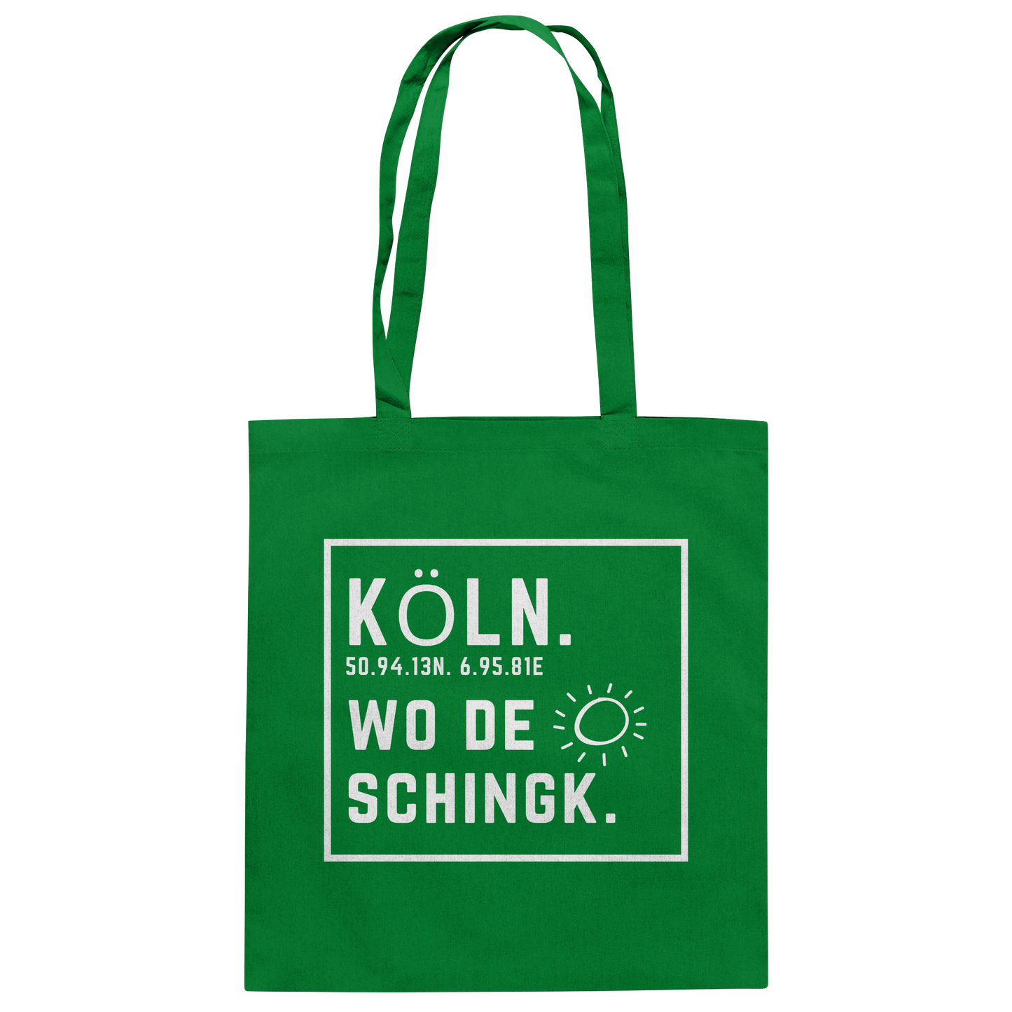 Wo de Sonn schingk - Köln Druck - Baumwolltasche