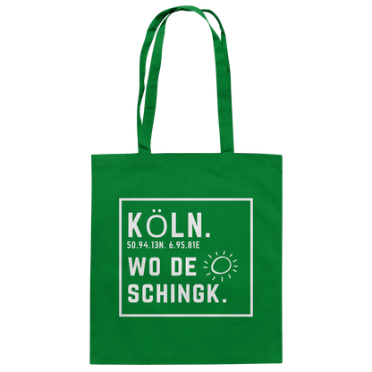Wo de Sonn schingk - Köln Druck - Baumwolltasche