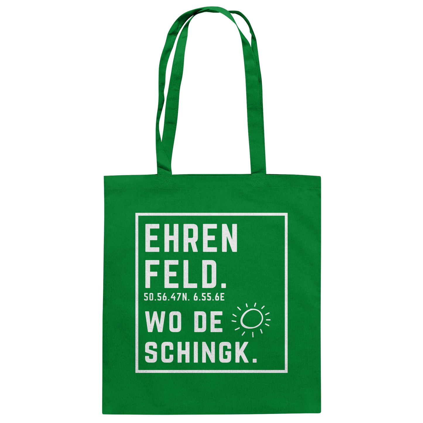 Wo de Sonn schingk - Ehrenfeld Druck - Baumwolltasche