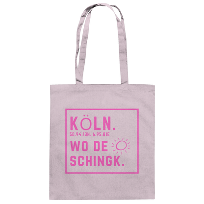 Wo de Sonn schingk - Köln Druck  - Baumwolltasche