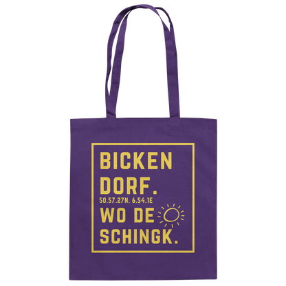 Wo de Sonn schingk - Bickendorf Druck - Baumwolltasche