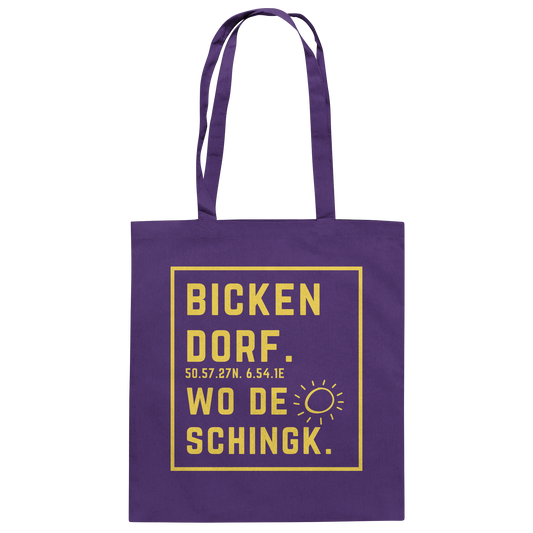 Wo de Sonn schingk - Bickendorf Druck - Baumwolltasche