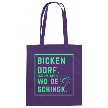 Wo de Sonn schingk - Bickendorf Druck - Baumwolltasche