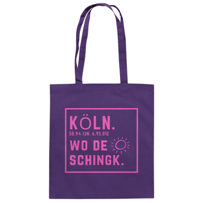 Wo de Sonn schingk - Köln Druck  - Baumwolltasche