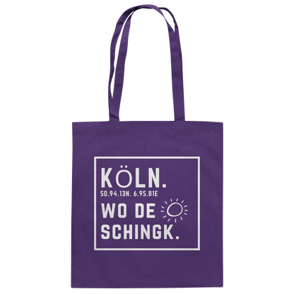 Wo de Sonn schingk - Köln Druck - Baumwolltasche