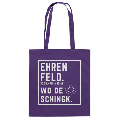 Wo de Sonn schingk - Ehrenfeld Druck - Baumwolltasche
