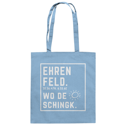 Wo de Sonn schingk - Ehrenfeld Druck - Baumwolltasche