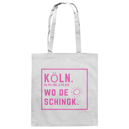 Wo de Sonn schingk - Köln Druck  - Baumwolltasche