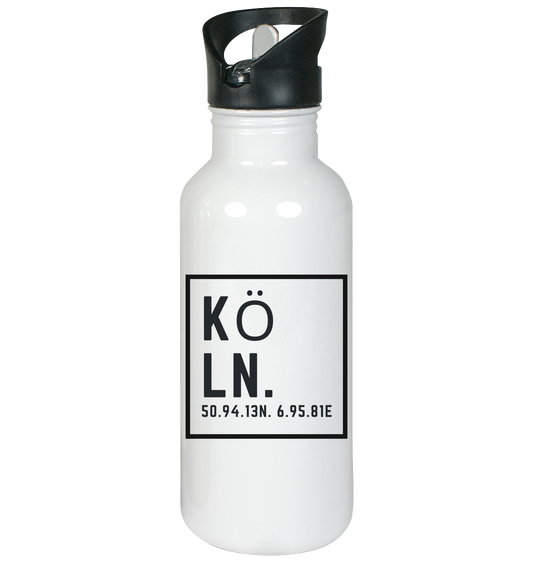 Köln Koordinaten (Druck) - Accessoires - Edelstahl-Trinkflasche