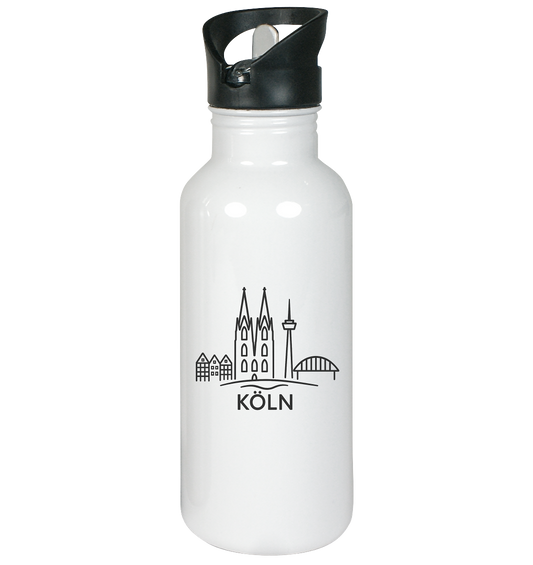 Köln Skyline (Druck) - Accessoires - Edelstahl-Trinkflasche