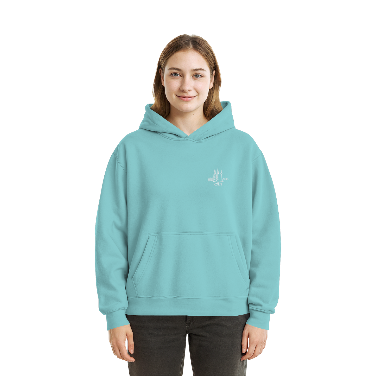 Köln Skyline Stick - Fluffy Boxcut Hoodie