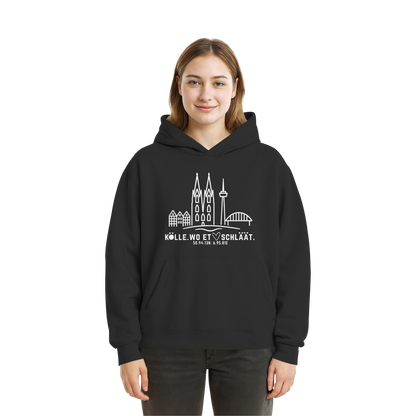 Skyline Hätz Druck  - Fluffy Boxcut Hoodie