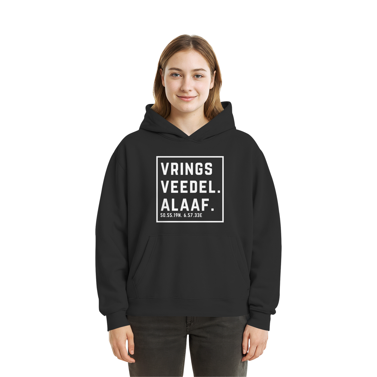 Vringsveedel Alaaf Druck - Fluffy Boxcut Hoodie