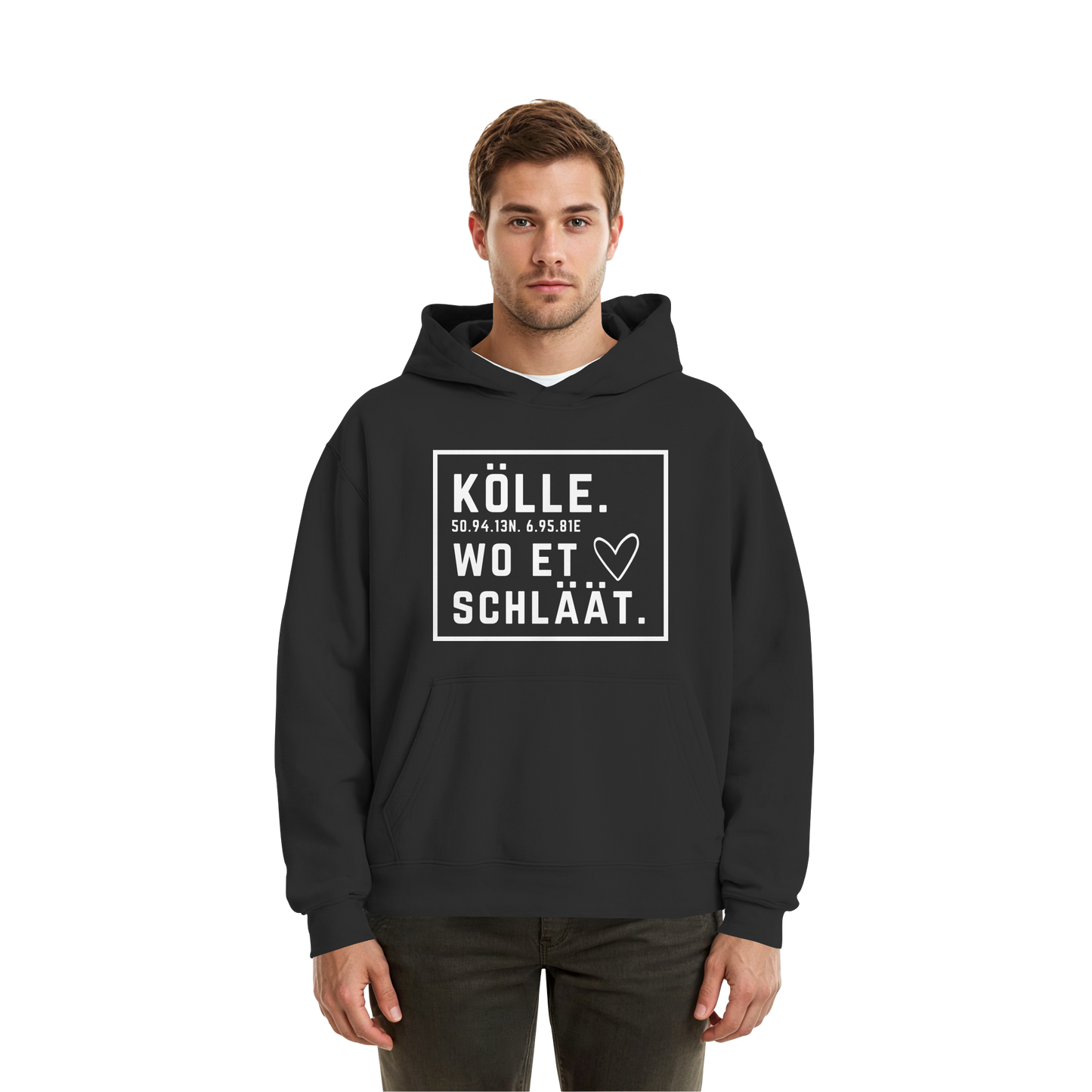 Kölle Hätz Druck - Fluffy Boxcut Hoodie