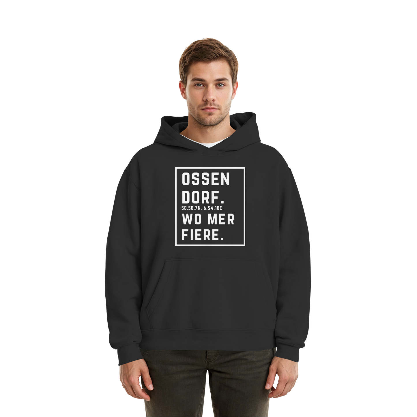 Ossendorf Fiere Druck - Fluffy Boxcut Hoodie