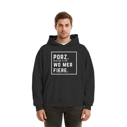 Porz Fiere Druck  - Fluffy Boxcut Hoodie