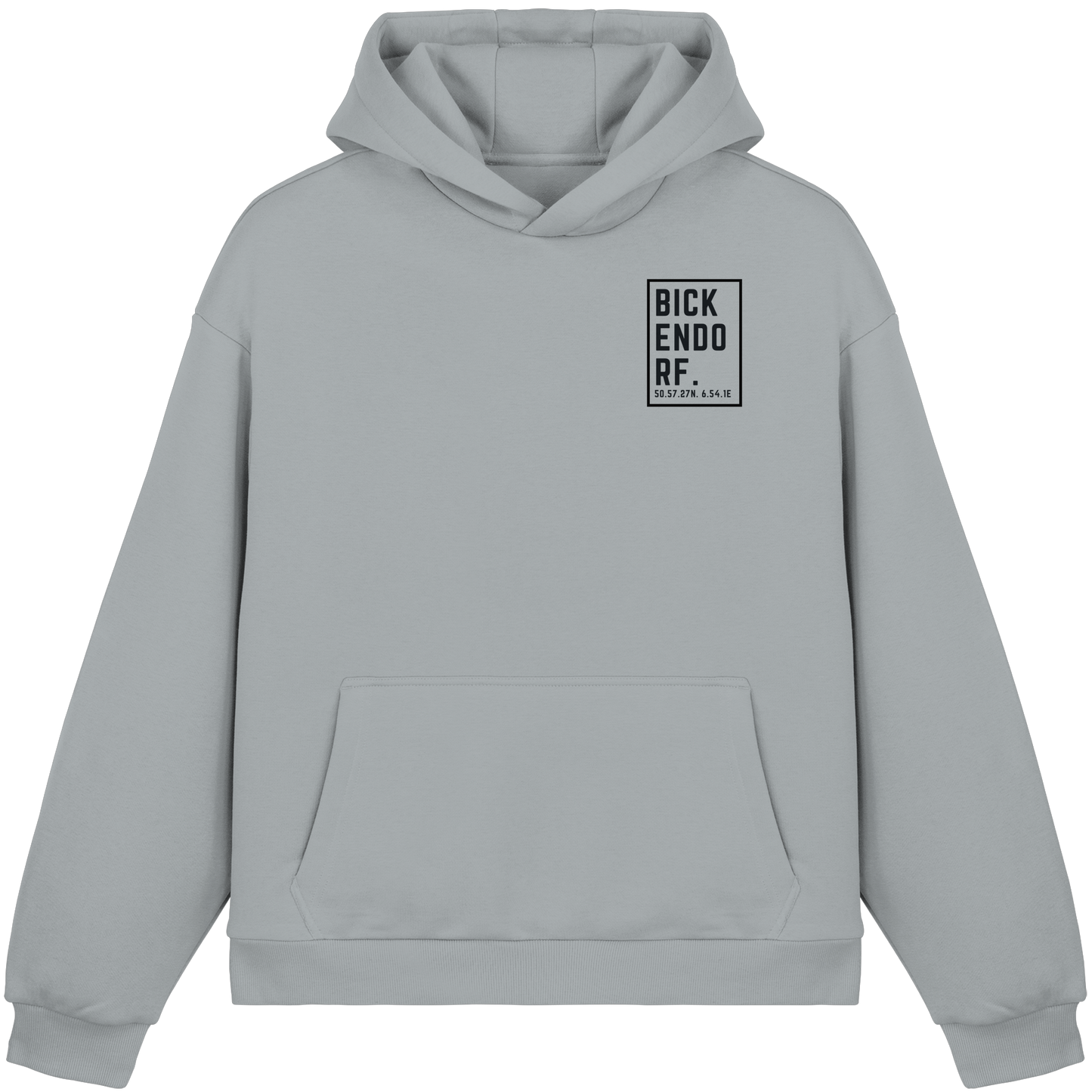Bickendorf Koordinaten (kleiner Druck auf der Brust) - Fluffy Boxcut Hoodie