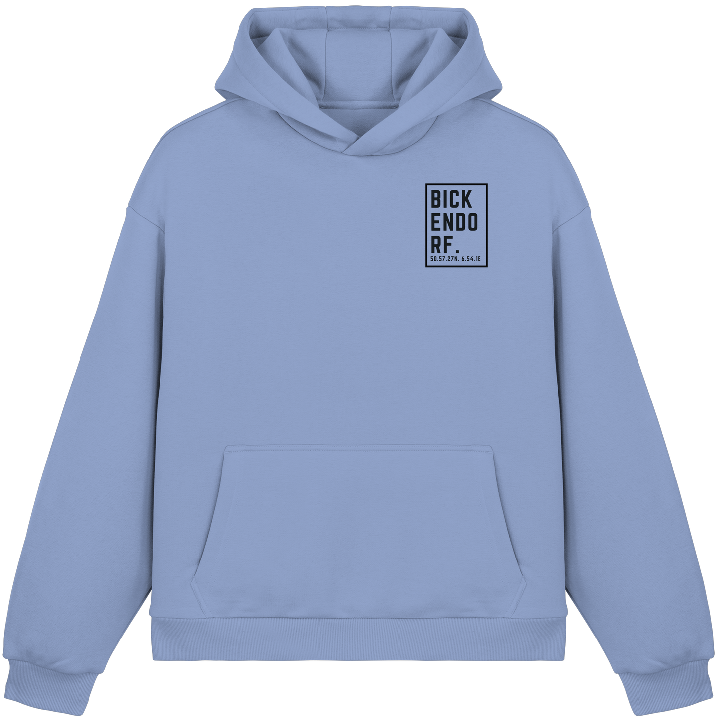 Bickendorf Koordinaten (kleiner Druck auf der Brust) - Fluffy Boxcut Hoodie