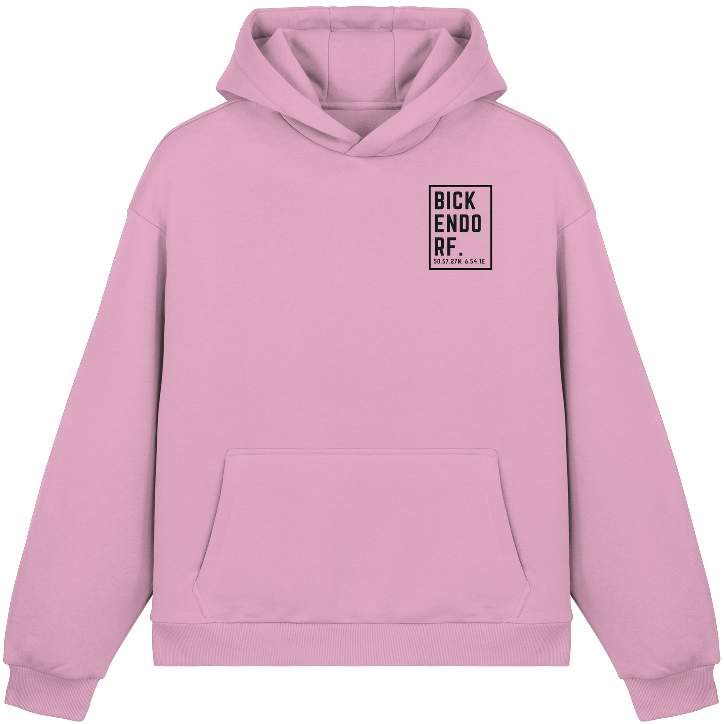 Bickendorf Koordinaten (kleiner Druck auf der Brust) - Fluffy Boxcut Hoodie