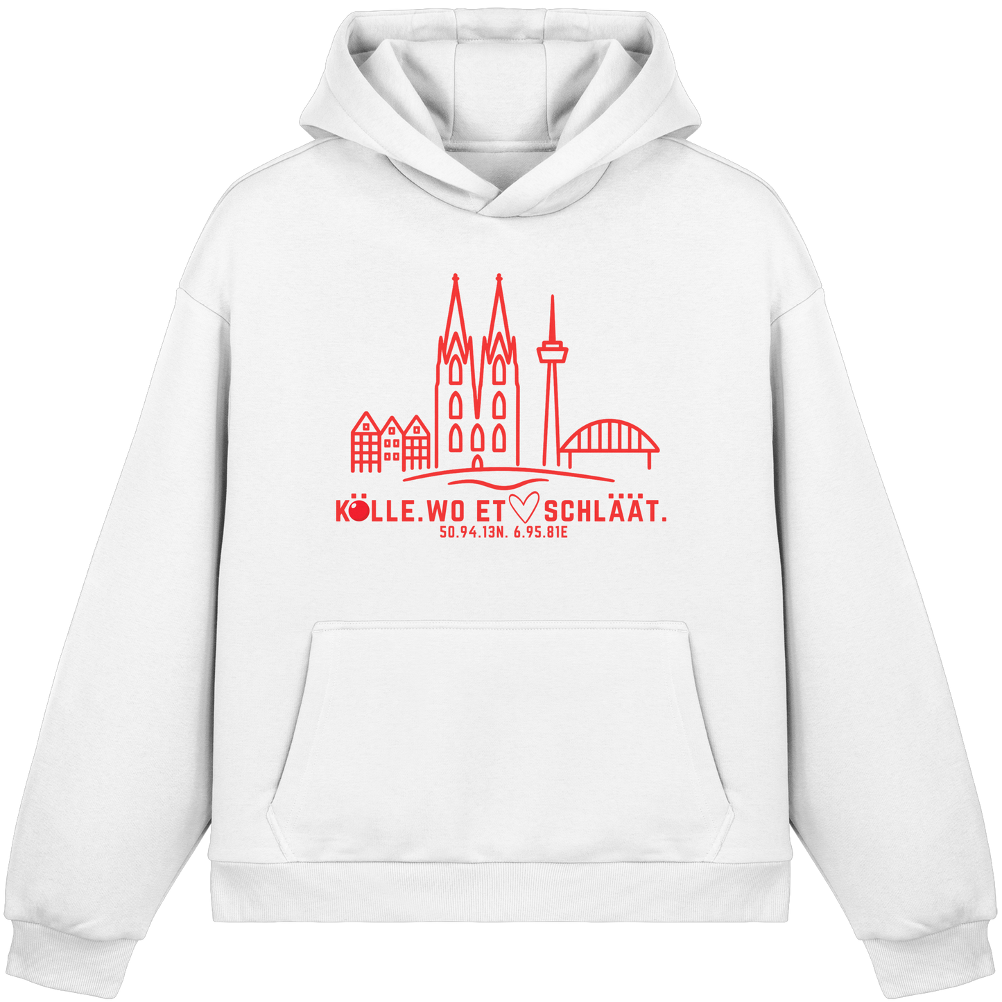 Skyline Hätz Druck - Fluffy Boxcut Hoodie