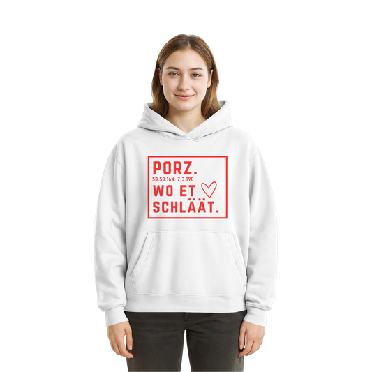 Porz Hätz Druck - Fluffy Boxcut Hoodie