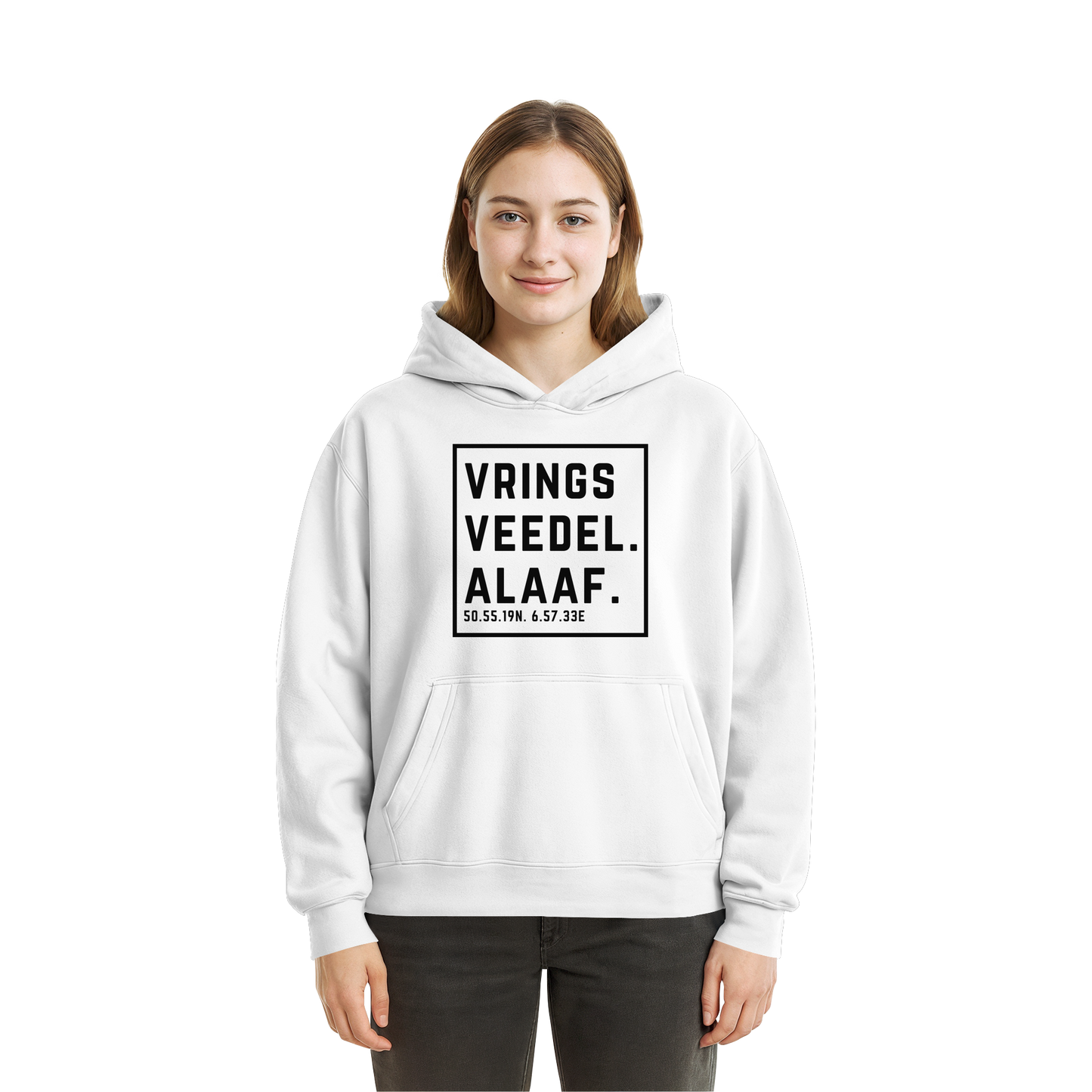 Vringsveedel Alaaf Druck - Fluffy Boxcut Hoodie