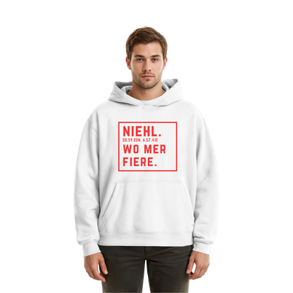 Niehl Fiere Druck - Fluffy Boxcut Hoodie
