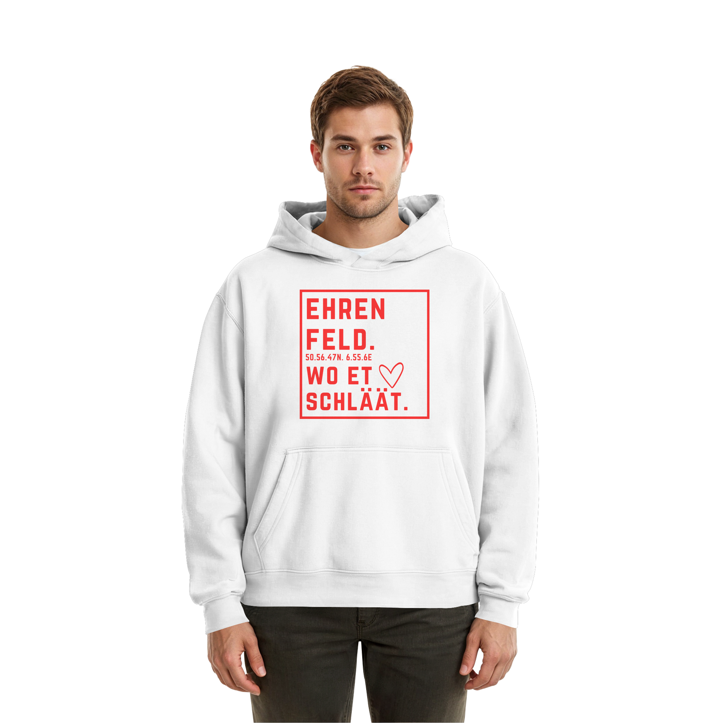 Ehrenfeld Hätz Druck - Fluffy Boxcut Hoodie