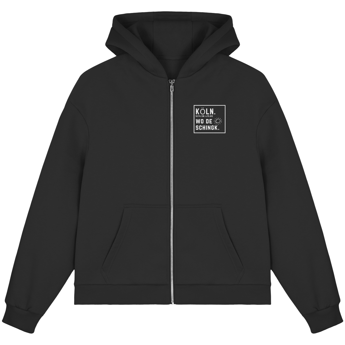 Wo de Sonn schingk - Köln Druck - Fluffy Boxcut Zipper