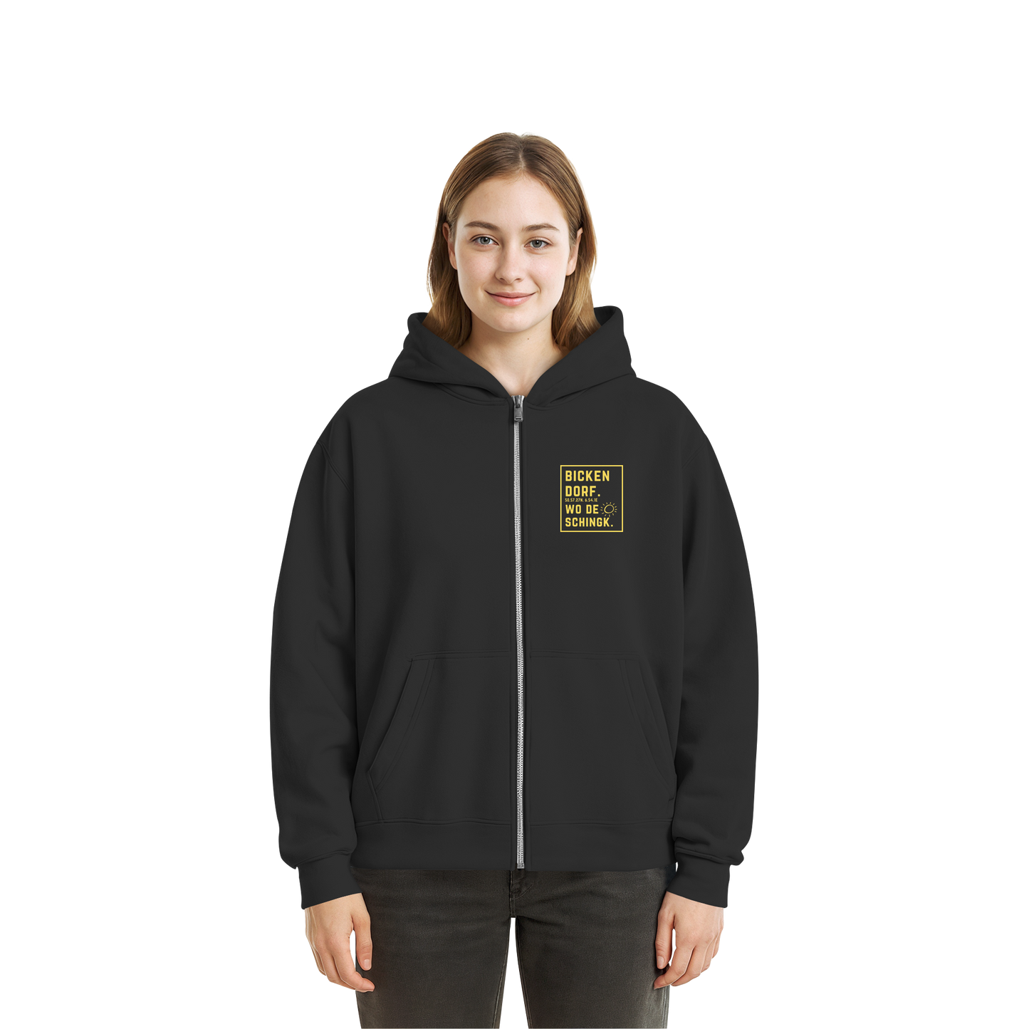 Wo de Sonn schingk - Bickendorf Druck - Fluffy Boxcut Zipper