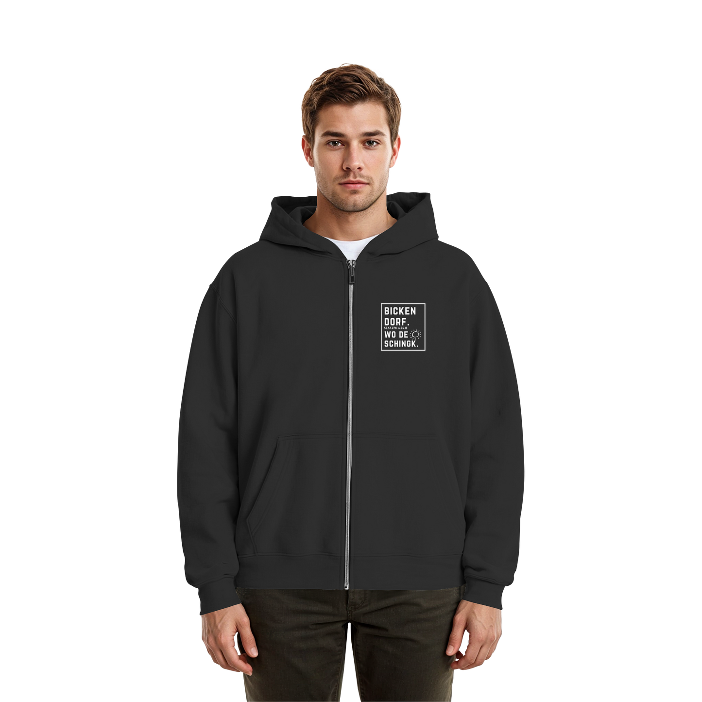 Wo de Sonn schingk - Bickendorf Druck - Fluffy Boxcut Zipper