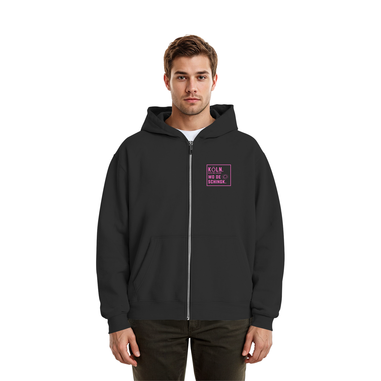 Wo de Sonn schingk - Köln Druck  - Fluffy Boxcut Zipper
