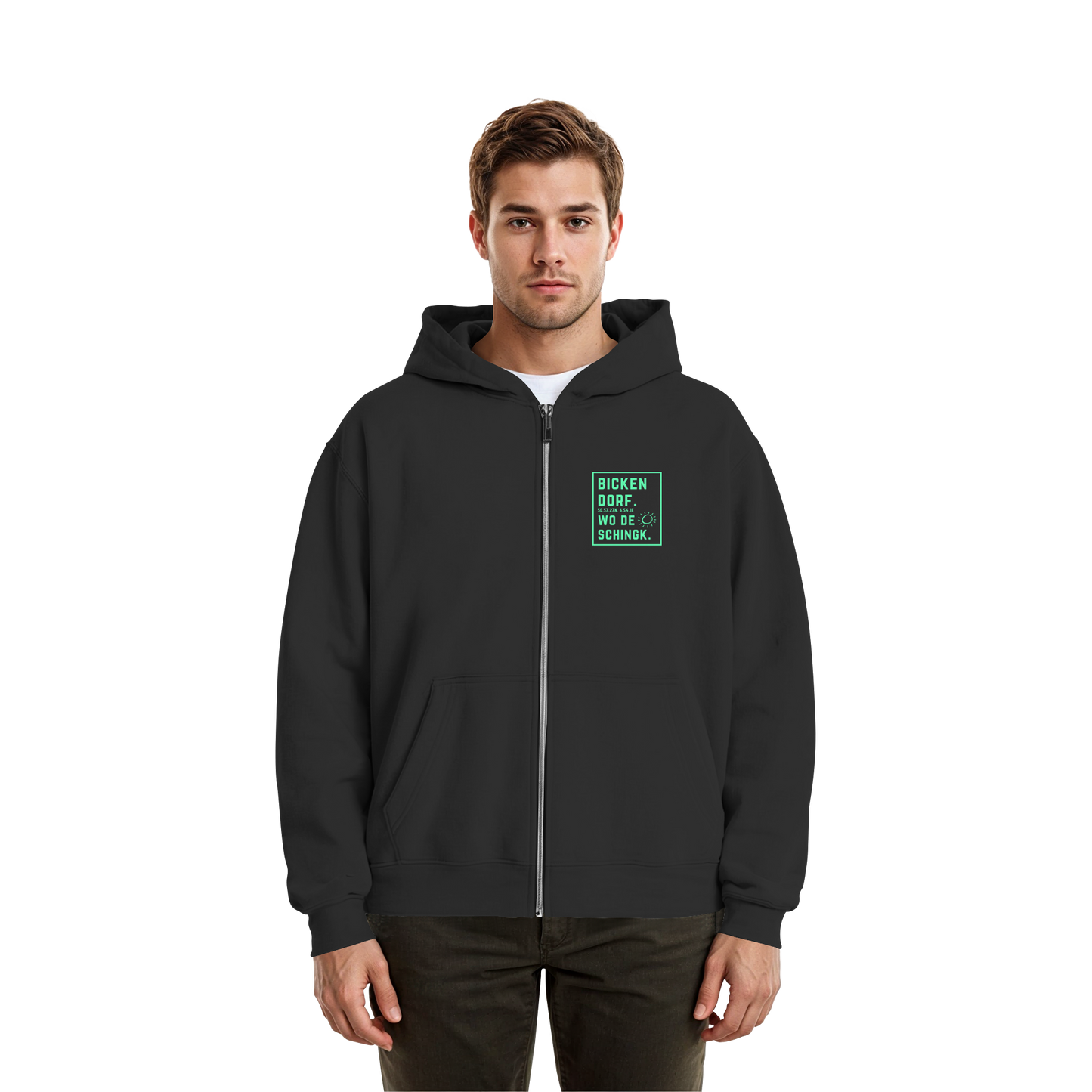 Wo de Sonn schingk - Bickendorf Druck - Fluffy Boxcut Zipper