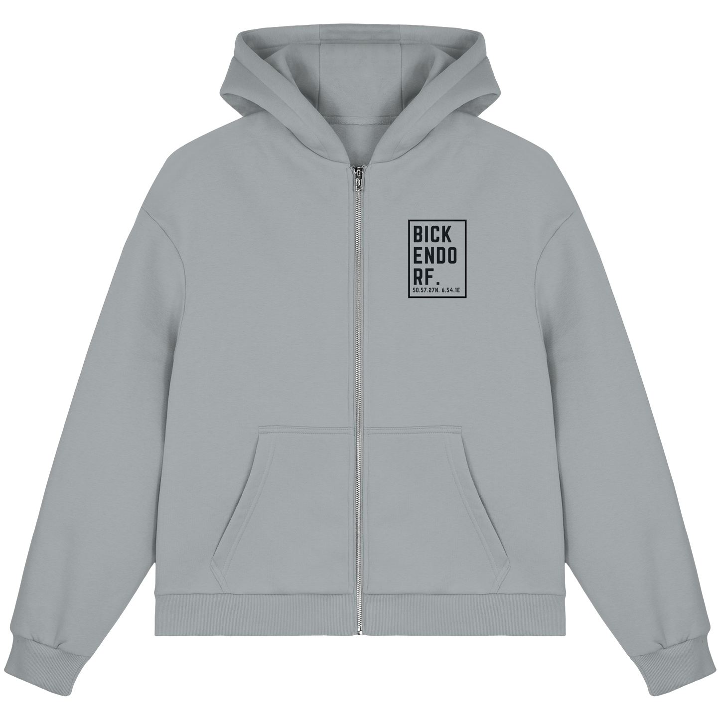 Bickendorf Koordinaten (kleiner Druck auf der Brust) - Fluffy Boxcut Zipper