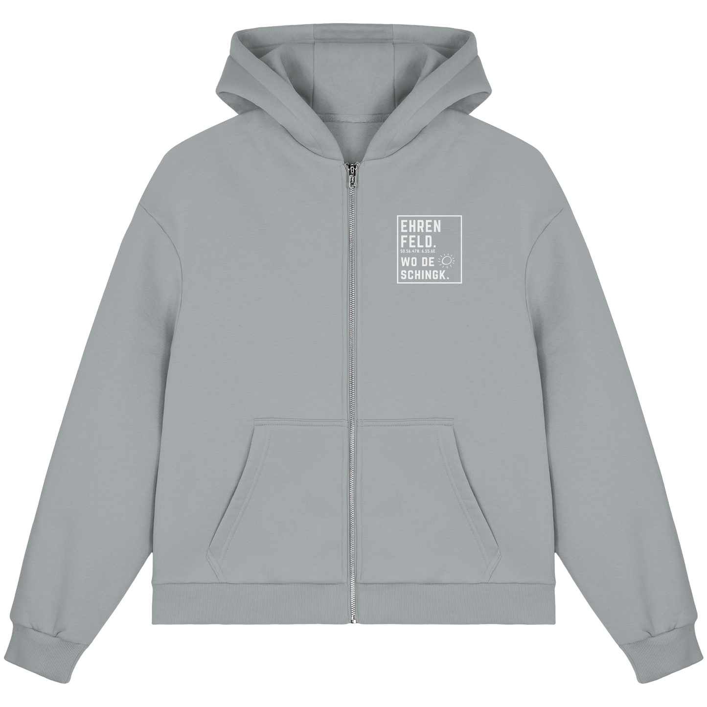 Wo de Sonn schingk - Ehrenfeld Druck - Fluffy Boxcut Zipper