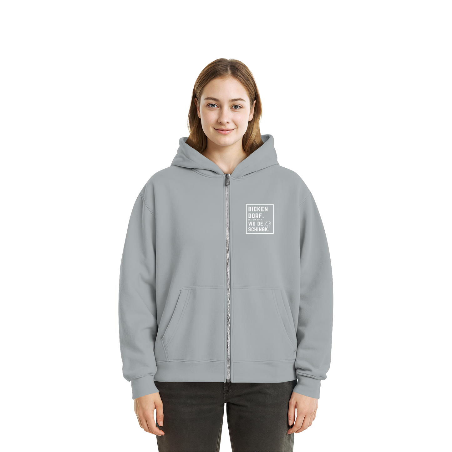 Wo de Sonn schingk - Bickendorf Druck - Fluffy Boxcut Zipper