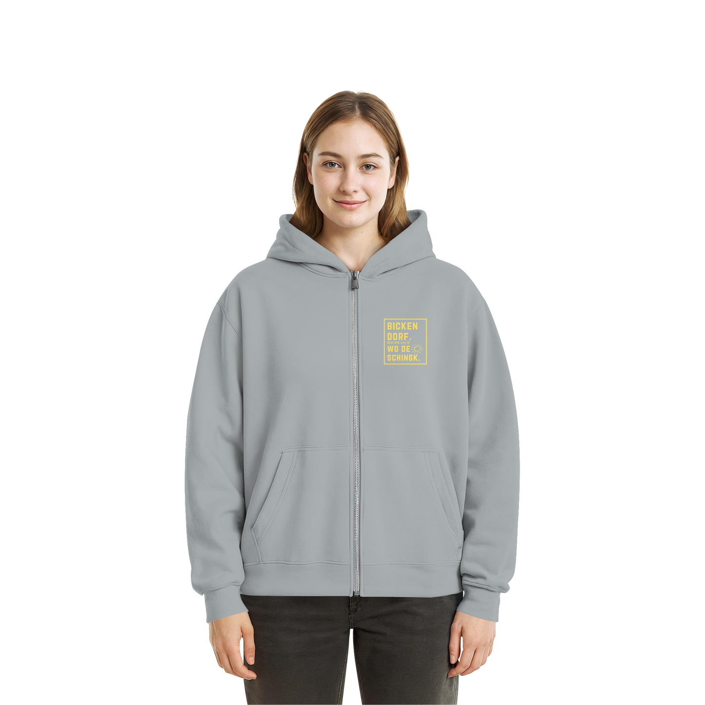 Wo de Sonn schingk - Bickendorf Druck - Fluffy Boxcut Zipper