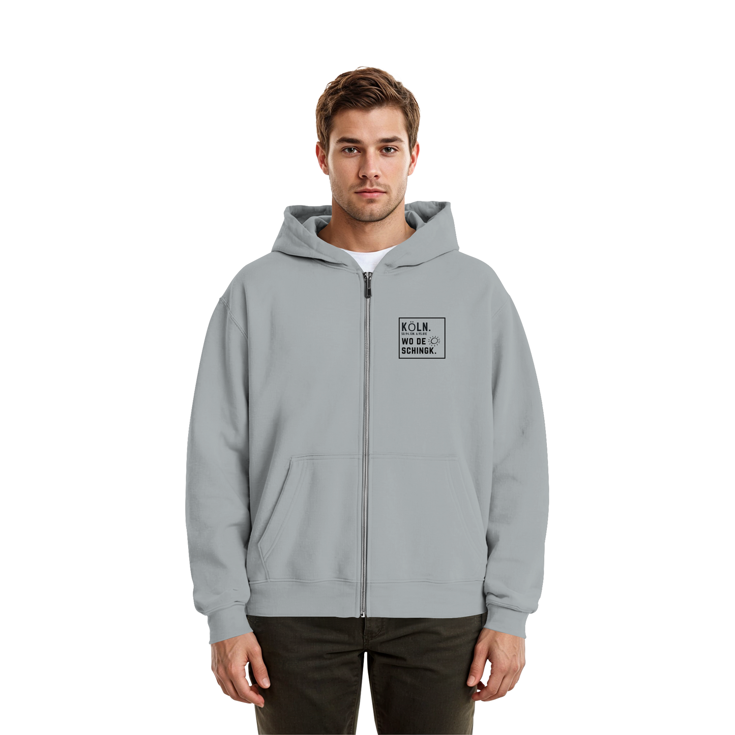Wo de Sonn schingk - Köln Druck   - Fluffy Boxcut Zipper
