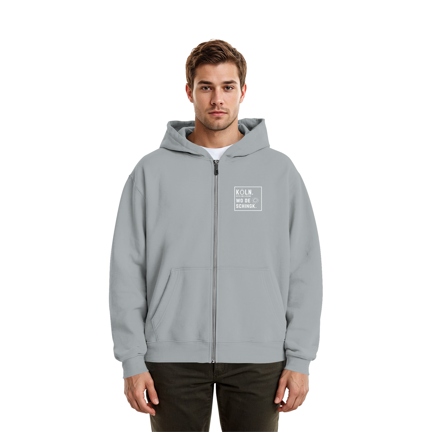 Wo de Sonn schingk - Köln Druck - Fluffy Boxcut Zipper