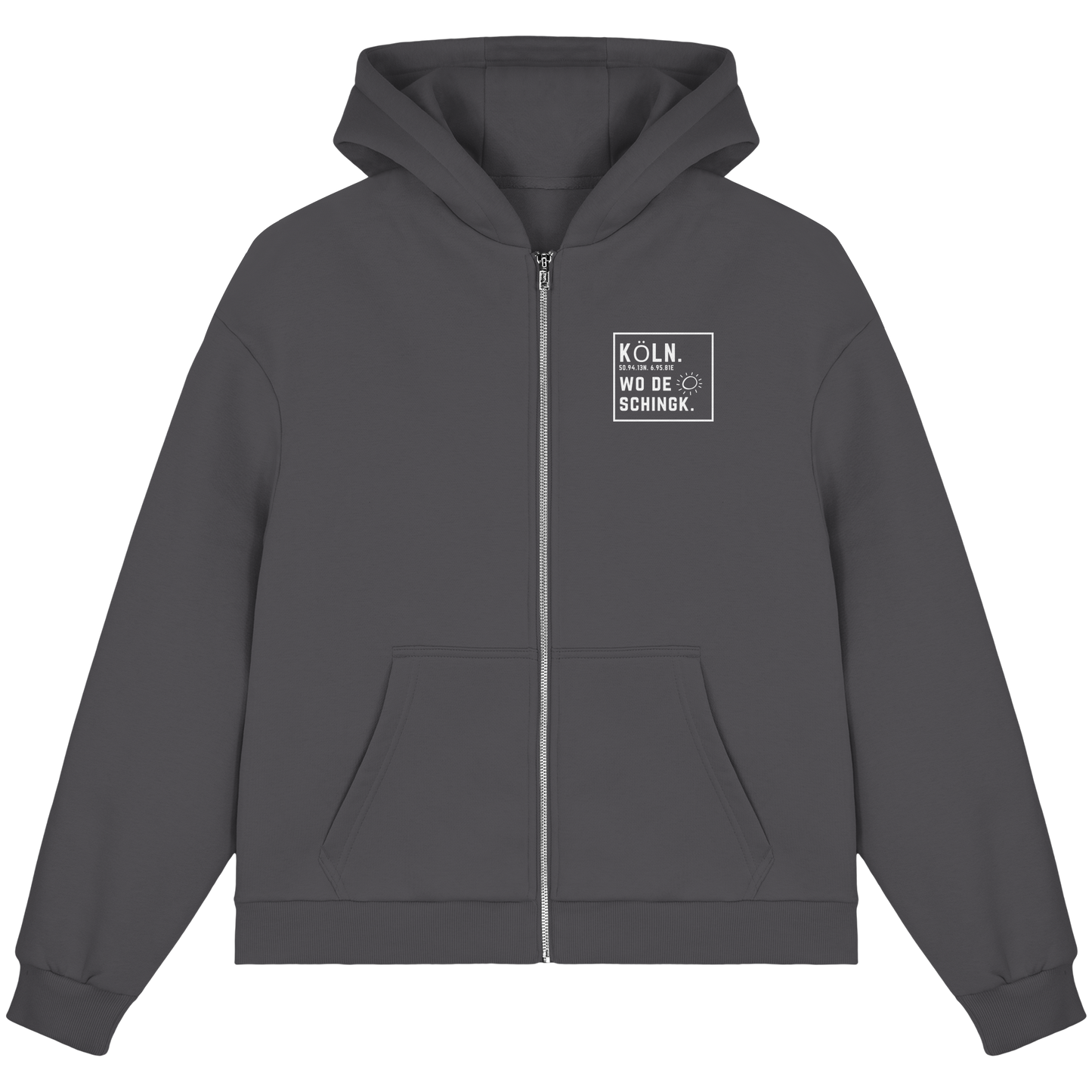 Wo de Sonn schingk - Köln Druck - Fluffy Boxcut Zipper