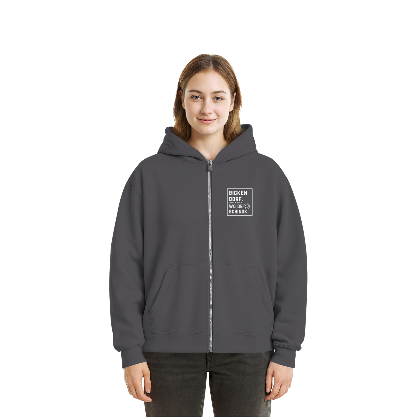 Wo de Sonn schingk - Bickendorf Druck - Fluffy Boxcut Zipper