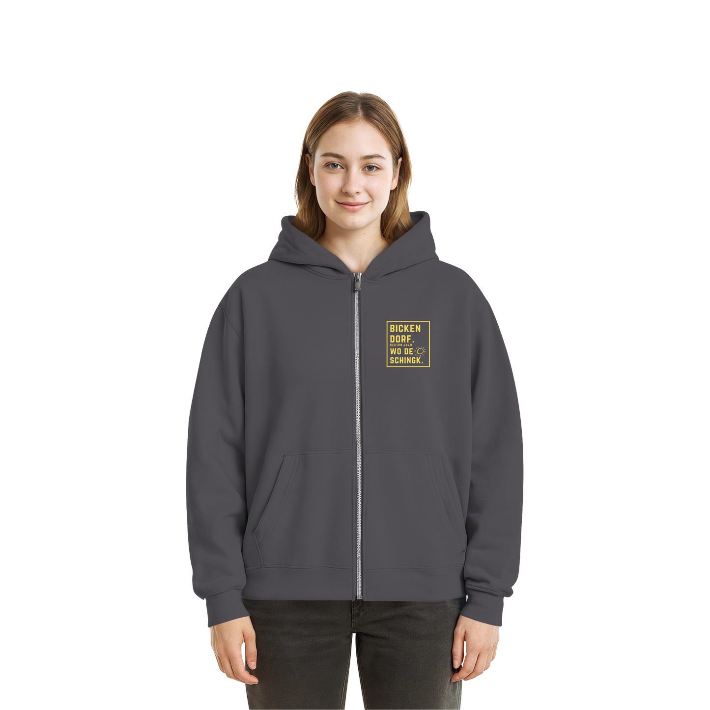 Wo de Sonn schingk - Bickendorf Druck - Fluffy Boxcut Zipper